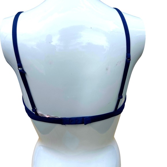 Victoria's Secret Blue Lace High Neck Bralette Size S/P Small Bra - Picture 2 of 5
